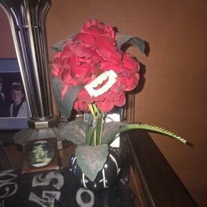 Gothic Red Rose in Black Pumpkin